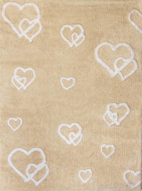 Alfombra Corazón Beige